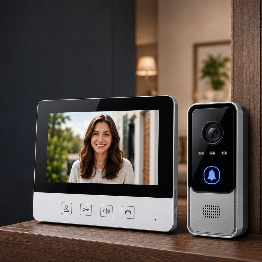 Video door station with camera and call button